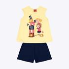 Conjunto Blusa Regata Estampa e Shorts Infantil Feminino Kyly 1000202