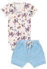 Conjunto Body Canelado Curto Menino - Polvo - Ame Kids