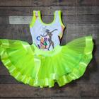 Conjunto Body E Saia Fantasia Infantil Festa De Halloween Carnaval Folia Globeleza Cores Neon