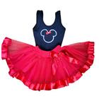 Conjunto Body Infantil Carnaval Halloween Fantasia Minnie com Saia de Tule - Sinestesia