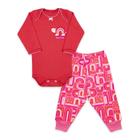 Conjunto Body Manga Longa Baby Duck Comfort Tortuga Vermelho