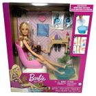 Conjunto Boneca Menina Barbie Loira Articulada - Salão De Manicure - Acompanha Pet Filhote Cachorro E Acessórios De Spa Pedicure - Mattel