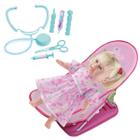 Conjunto Boneca Rafaeli Médico + Cadeirinha de Atendimento - Milk Brinquedo