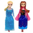 Kit Boneca Elsa e Anna Frozen Gigante 55cm Articulada Realista