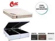 Conjunto Box baú Casal Bipartido Jadmax + Colchão Castor Premium tecnopedic 138x188x72 - Cama dividida facilita o manuseio e transporte
