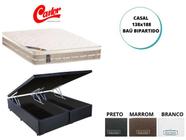 Conjunto Box baú Casal Bipartido Jadmax + Colchão Castor Premium tecnopedic 138x188x72 - Cama dividida facilita o manuseio e transporte