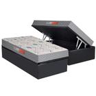 Conjunto Box Baú Solteiro: Colchão Espuma Plumatex D26 Falcon Firme + Base CRC Suede Gray(88x188)