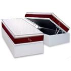 Conjunto Box Baú Solteiro: Colchão Molas Polar Ensacadas Rubi + Base CRC Courano White (88x188) - Colchões Polar