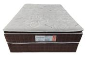 Conjunto Box Casal King Size Amsterdã Molas Ensacadas com Espuma D33 1,93x2,03x0,72 Marrom