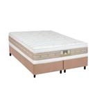 Conjunto Box King: Colchão Molas Castor Pocket Silver Star Air Double + Base CRC Suede Clean(193x203)