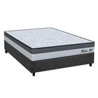 Conjunto Box Viúva: Colchão Anatômico Orthoflex D33 Matera ML + Base CRC Suede Gray (128x188)