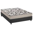 Conjunto Box Viúva: Colchão Espuma Ortobom D26 Physical Ultra Resistente + Base CRC Suede Gray (128x188)