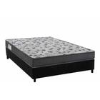 Conjunto Box Viúva: Colchão Espuma Ortobom D33 Anatômico ISO 100 Ultra Firme + Base CRC Suede Black (128x188)
