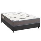 Conjunto Box Viúva: Colchão Espuma Ortobom D33 Light Saúde + Base CRC Suede Gray (128x188)