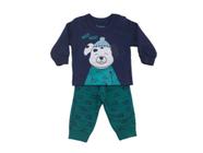 Conjunto Brandili Bebê Blusão e Calça Jogger Moletom Woof! Cód: 74