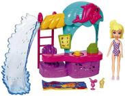 Conjunto Brinquedo Quiosque Parque Aquático Dos Golfinhos Da Polly Pocket - Acompanha Acessórios - Mattel