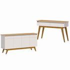 Conjunto Buffet 4 Portas e Aparador Classic Off White Nature 66433-61333