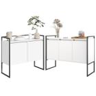 Conjunto Buffet Industrial 2 e 3 portas Branco Preto