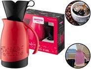 Conjunto Bule Garrafa Térmica 700ml Ampola Vidro Com Suporte Para Filtro De Café Tamanho 102