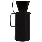 Conjunto Bule Haus Garrafa Térmica Coador Preto Café Chá Mor