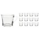 Conjunto C/12 Xícaras De Chá Vidro 165ml Transp. Praticasa
