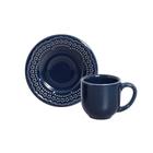 CONJUNTO C/ 6 XÍCARAS DE CAFÉ C/ PIRES MADELEINE DEEP BLUE 72 ml