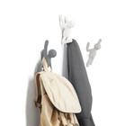 Conjunto Cabideiros De Parede 3 Peças Cinza Umbra (Branco, Cinza Claro e Cinza Escuro) Buddy