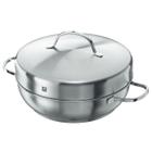 Conjunto Caçarola Tampa e Grelha para Defumar Aço Inox 28 cm