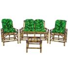 Conjunto Cadeiras de Bambu + Mesa Para Sala e Área Externa T9
