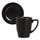 Conjunto Café Caneca 280ml + Prato Porcelana Raso Sobremesa 20cm - Alleanza