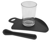 Conjunto Caipirinha Pop Com Copo Socador E Tábua Forma Inox