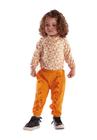 Conjunto Calça Infantil Bebê Laranja Kiki Xodó