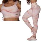 Conjunto Calca Legging Empina Bumbum+Top Quartzo Rosa Moving - Moving Fitness