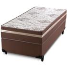 Conjunto Cama Box de Solteiro Hellen Millenium One Face com espuma D33 88 largura Marrom