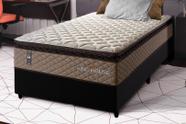 Conjunto Cama Box Espuma Atlanta Bege Solteiro 96x203x62