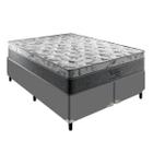 Conjunto Cama Box King Cinza Palermo Molas Ensacadas - Portobel