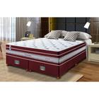 Conjunto Cama Box King de Molas Ensacadas Cama inBox Select Euro Soft 193x203x71 Vinho