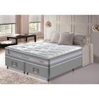 Conjunto Cama Box King de Molas Ensacadas D33 Cama inBox Select Firme 193x203x70 Cinza