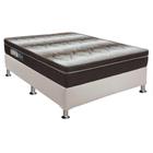 Conjunto Cama Box Ortobom Casal Light Ortopédico com Base material sintético Branco 138x188x47