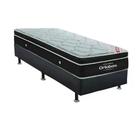 Conjunto Cama Box Ortobom Solteiro Elegant Superpocket Base Preto 88x188x61