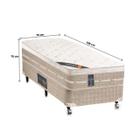 Conjunto Cama Box Solteiro + Colchão Castor Premium Tecnopedic Solteiro 78x188 - Pillow Top: One Face - Mola Tecnopedic - Qualidade deDurabilidade