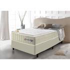 Conjunto Cama Box Solteiro Molas Ensacadas com Espuma Viscoelástico Cama inBox Cloud Bege 88x188x67