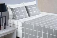 Conjunto Cama Casal King Size Austin Xadrez 200 Fios