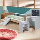 Conjunto Cama Montessoriana Com Colchão Ortobom E Escolinha Infantil Aveiro Oak Branco Melvin Shop Jm