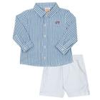 Conjunto camisa listrada e bermuda - nini bambini