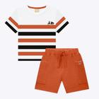 Conjunto Camisa Manga Curta e Bermuda Moletinho Infantil Masculino Milon 2000184