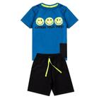 Conjunto camiseta Azul smile Bermuda Bem Vestir