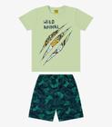 Conjunto Camiseta com Bermuda Rovi Kids Verde