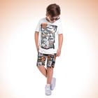 Conjunto Camiseta e Bermuda Dino Squad Infantil For Fun