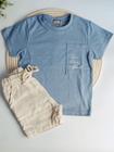 Conjunto camiseta e bermuda em malha texturizada - alekids